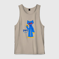 Майка мужская хлопок Monster Huggy WuggyХагги Вагии, цвет: миндальный