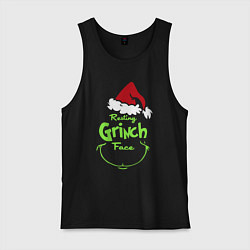 Майка мужская хлопок Resting Grinch Face, цвет: черный