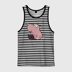 Мужская майка Бегемотик детский коричневый