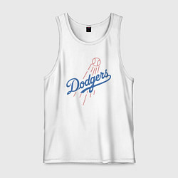 Майка мужская хлопок Los Angeles Dodgers baseball, цвет: белый