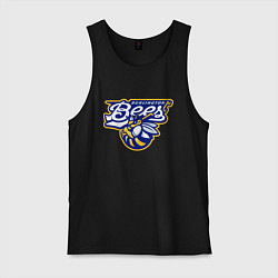 Майка мужская хлопок Burlington Bees - baseball team, цвет: черный