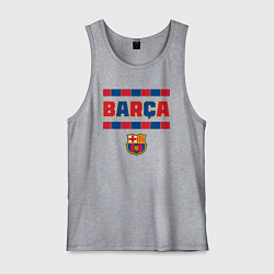 Майка мужская хлопок Barcelona FC ФК Барселона, цвет: меланж