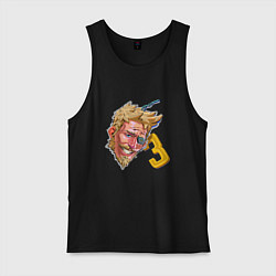 Майка мужская хлопок Улыбающийся Зейн, цвет: черный