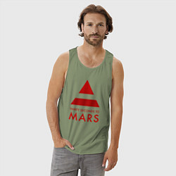 Майка мужская хлопок 30 Seconds to Mars - Рок, цвет: авокадо — фото 2