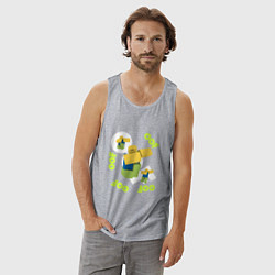 Майка мужская хлопок Roblox 2022, цвет: меланж — фото 2