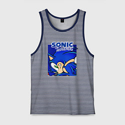 Майка мужская хлопок Sonic Adventure Sonic, цвет: синяя тельняшка