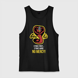 Майка мужская хлопок Cobra Kai No mercy!, цвет: черный