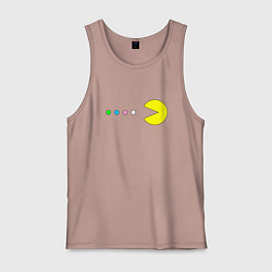 Майка мужская хлопок Pac - man Для пары, цвет: пыльно-розовый