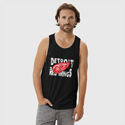 Майка мужская хлопок Детройт Ред Уингз Detroit Red Wings, цвет: черный — фото 2
