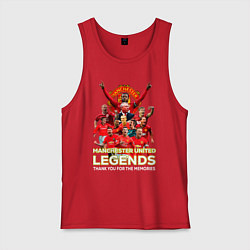 Майка мужская хлопок Легенды Манчестера Manchester United Legends, цвет: красный