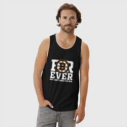 Майка мужская хлопок FOREVER NOT JUST WHEN WE WIN, Boston Bruins, Босто, цвет: черный — фото 2