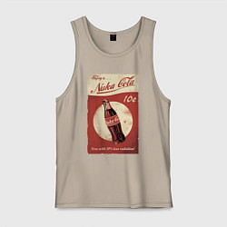 Майка мужская хлопок Fallout Nuka Cola Poster Pop art, цвет: миндальный