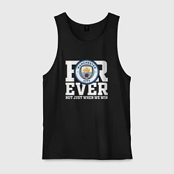 Майка мужская хлопок Manchester City FOREVER NOT JUST WHEN WE WIN Манче, цвет: черный