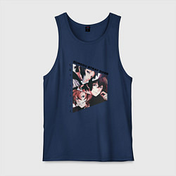 Майка мужская хлопок Великий из бродячих псов, Дазай Осаму, Чуя Накахар, цвет: тёмно-синий