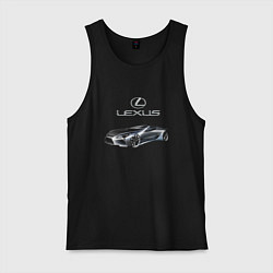 Майка мужская хлопок Lexus Motorsport, цвет: черный