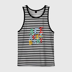 Майка мужская хлопок Ace Ace Baby, цвет: черная тельняшка