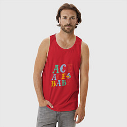 Майка мужская хлопок Ace Ace Baby, цвет: красный — фото 2