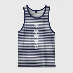 Майка мужская хлопок ШКОЛЫ ВЕДЬМАКОВ THE WITCHER, цвет: синяя тельняшка