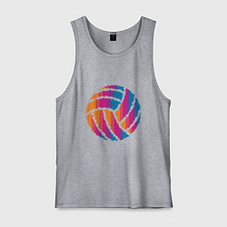 Майка мужская хлопок Ball Volleyball, цвет: меланж