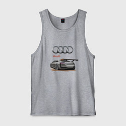 Майка мужская хлопок Audi Racing team, цвет: меланж