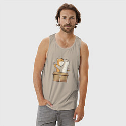 Майка мужская хлопок Catanic, цвет: миндальный — фото 2