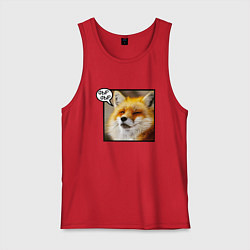 Майка мужская хлопок Лисичка Фыр-Фыр, цвет: красный