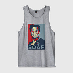 Майка мужская хлопок Soаp club, цвет: меланж