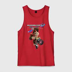 Майка мужская хлопок Mario Kart 8 Deluxe Donkey Kong, цвет: красный