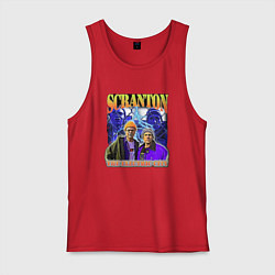 Майка мужская хлопок Scranton electric city, цвет: красный