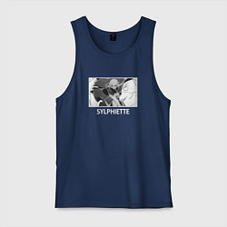 Майка мужская хлопок Сильфиетта, цвет: тёмно-синий