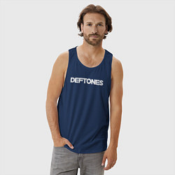 Майка мужская хлопок Deftones hard rock, цвет: тёмно-синий — фото 2