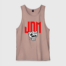 Майка мужская хлопок JDM Kitten-Zombie Japan, цвет: пыльно-розовый