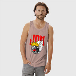 Майка мужская хлопок JDM Wheel King, цвет: пыльно-розовый — фото 2