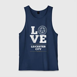 Майка мужская хлопок Leicester City Love Classic, цвет: тёмно-синий