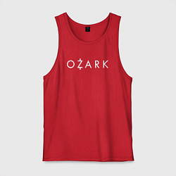 Майка мужская хлопок Ozark white logo, цвет: красный