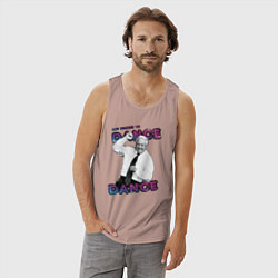 Майка мужская хлопок Жаркое лето 96го Борис Ельцин, цвет: пыльно-розовый — фото 2