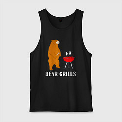 Майка мужская хлопок Bear Grills Беар Гриллс, цвет: черный