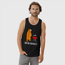 Майка мужская хлопок Bear Grills Беар Гриллс, цвет: черный — фото 2
