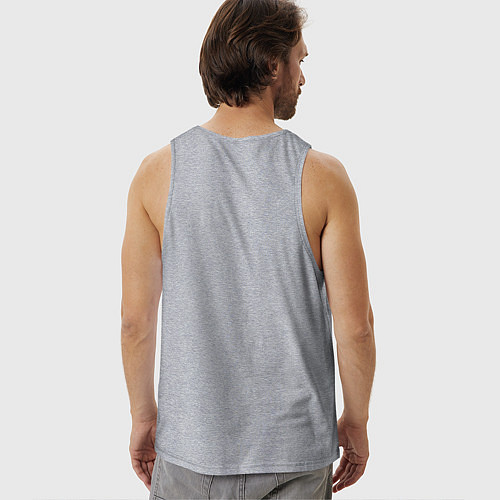 Мужская майка Два полушария мозга / Меланж – фото 4