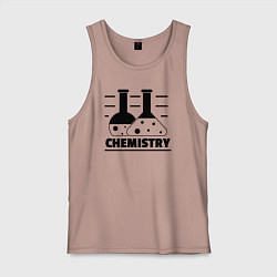 Майка мужская хлопок CHEMISTRY химия, цвет: пыльно-розовый