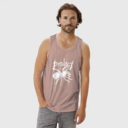 Майка мужская хлопок Draw white logo - Ant, цвет: пыльно-розовый — фото 2