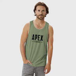 Майка мужская хлопок Логотип игры Apex Legends, цвет: авокадо — фото 2