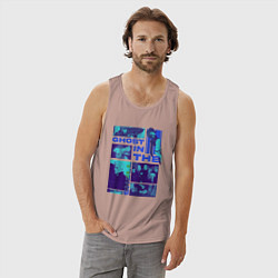 Майка мужская хлопок Призрак в доспехах экшен, цвет: пыльно-розовый — фото 2