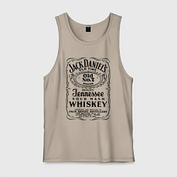 Майка мужская хлопок Виски Джек Дэниелс, цвет: миндальный