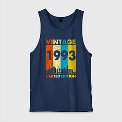 Майка мужская хлопок Винтаж 1993 лимитированная серия, цвет: тёмно-синий