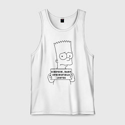 Мужская майка Simpson, Bart, Springfield, 159736
