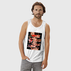 Майка мужская хлопок Stray Kids eyes, цвет: белый — фото 2