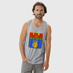 Майка мужская хлопок Герб Волгограда, цвет: меланж — фото 2