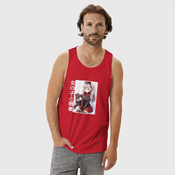 Майка мужская хлопок Арису Симада, цвет: красный — фото 2