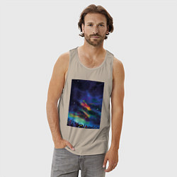 Майка мужская хлопок Звездная рапсодия, цвет: миндальный — фото 2